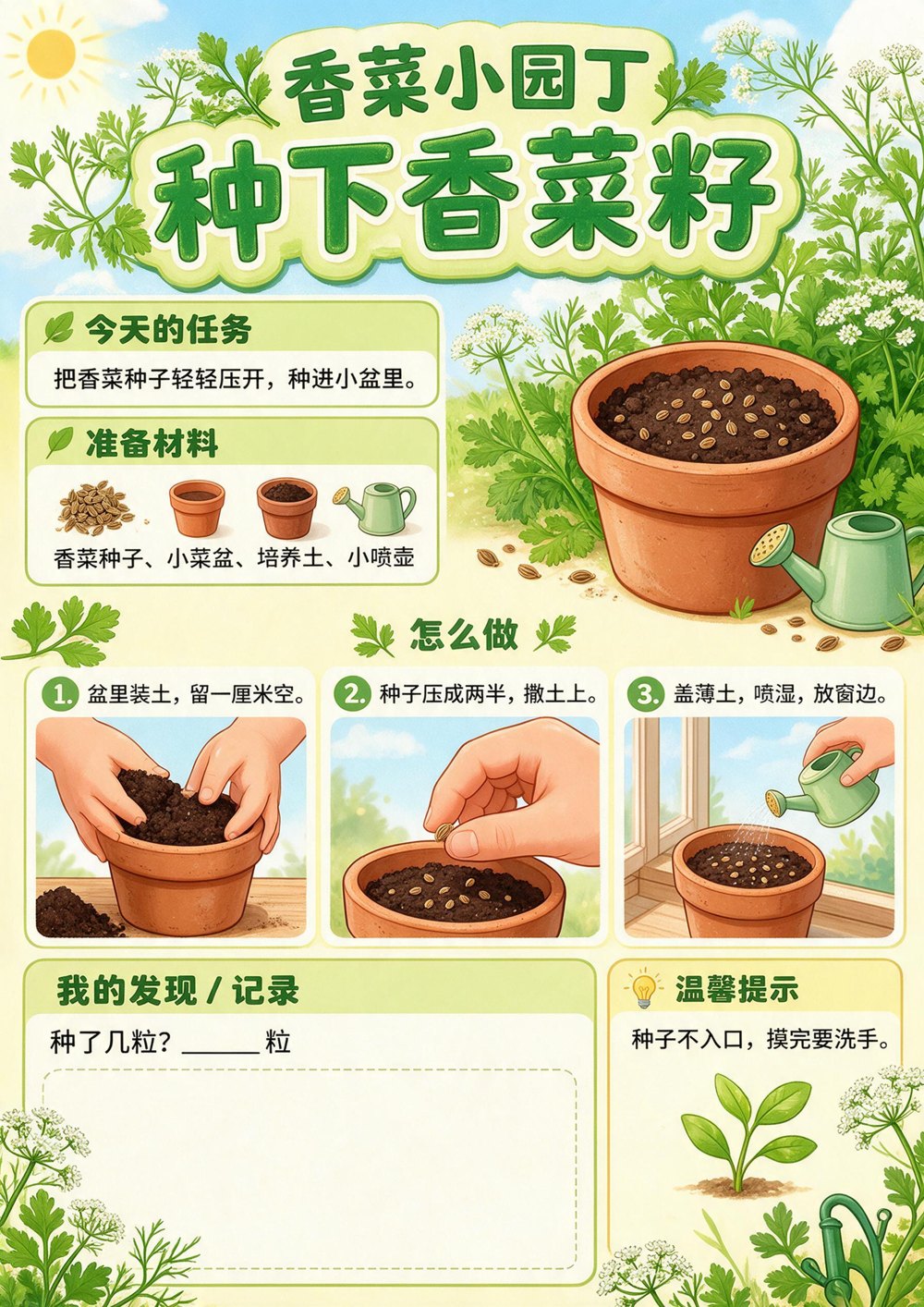 绘本任务卡样例：香菜小园丁
